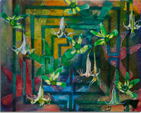 Bird Labyrinth - Acrylic on canvas 30x24